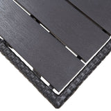 Garden Table Black 120x70x66 cm Poly Rattan - 45-Degree Angle