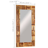 Wall Mirror Solid Wood Reclaimed 60x110 cm