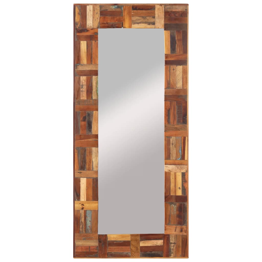 Wall Mirror Solid Wood Reclaimed 50x110 cm