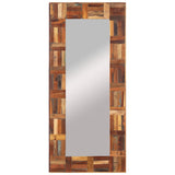Wall Mirror Solid Wood Reclaimed 50x110 cm