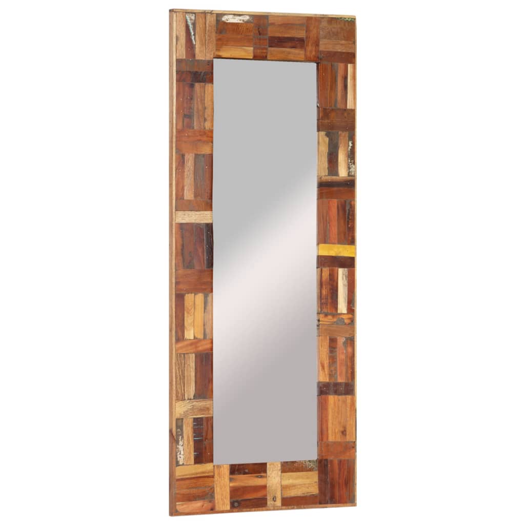 Wall Mirror Solid Wood Reclaimed 50x110 cm