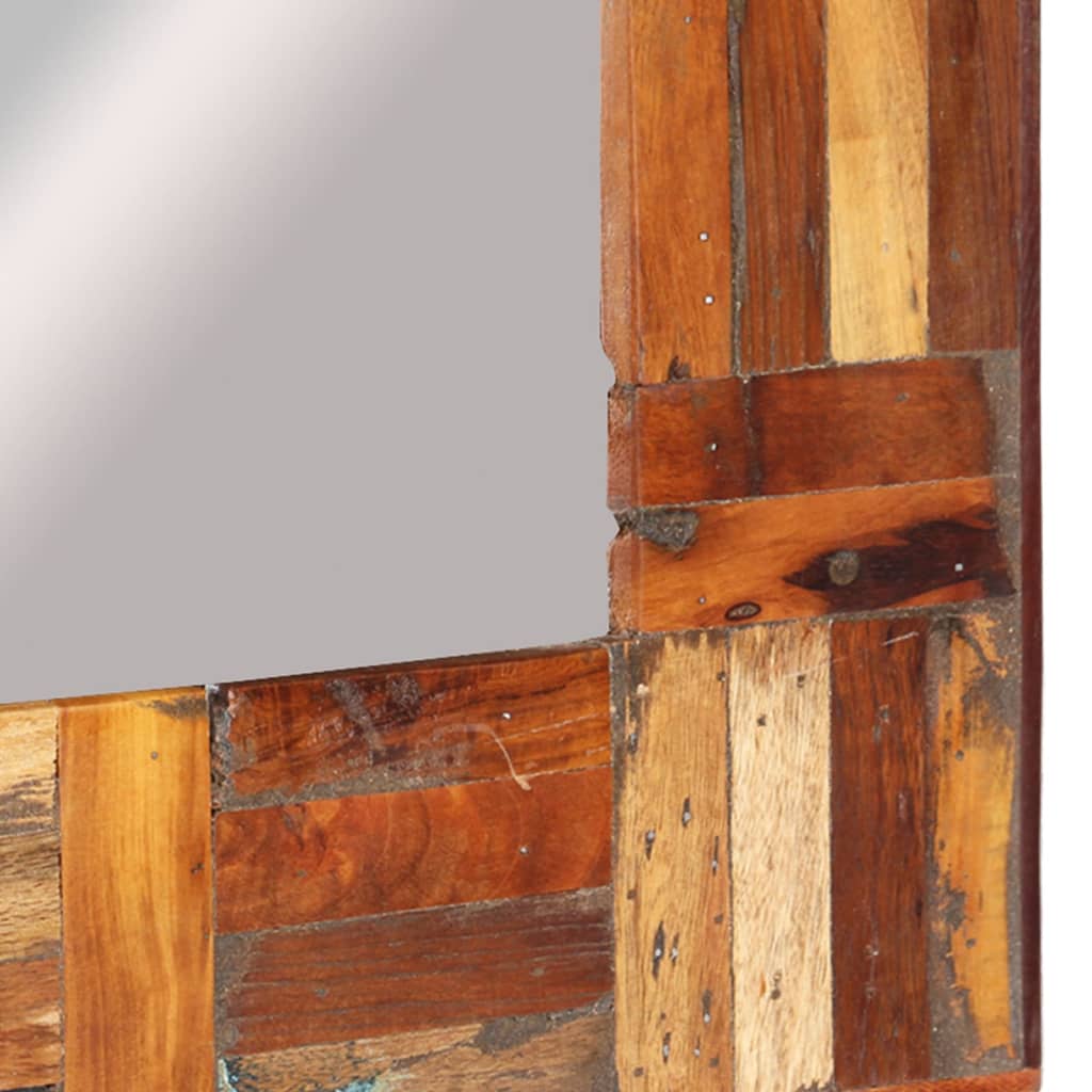 Wall Mirror Solid Wood Reclaimed 50x110 cm