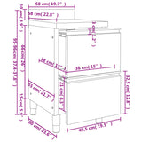 Commercial Kitchen Cabinets with 2 Drawers 2 pcs 50x60x96 cm - Low Angle
