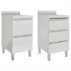 Commercial Kitchen Cabinets 2 pcs 50x60x96 cm Stainless Steel