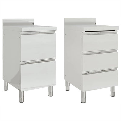 Commercial Kitchen Cabinets 2 pcs 50x60x96 cm Stainless Steel