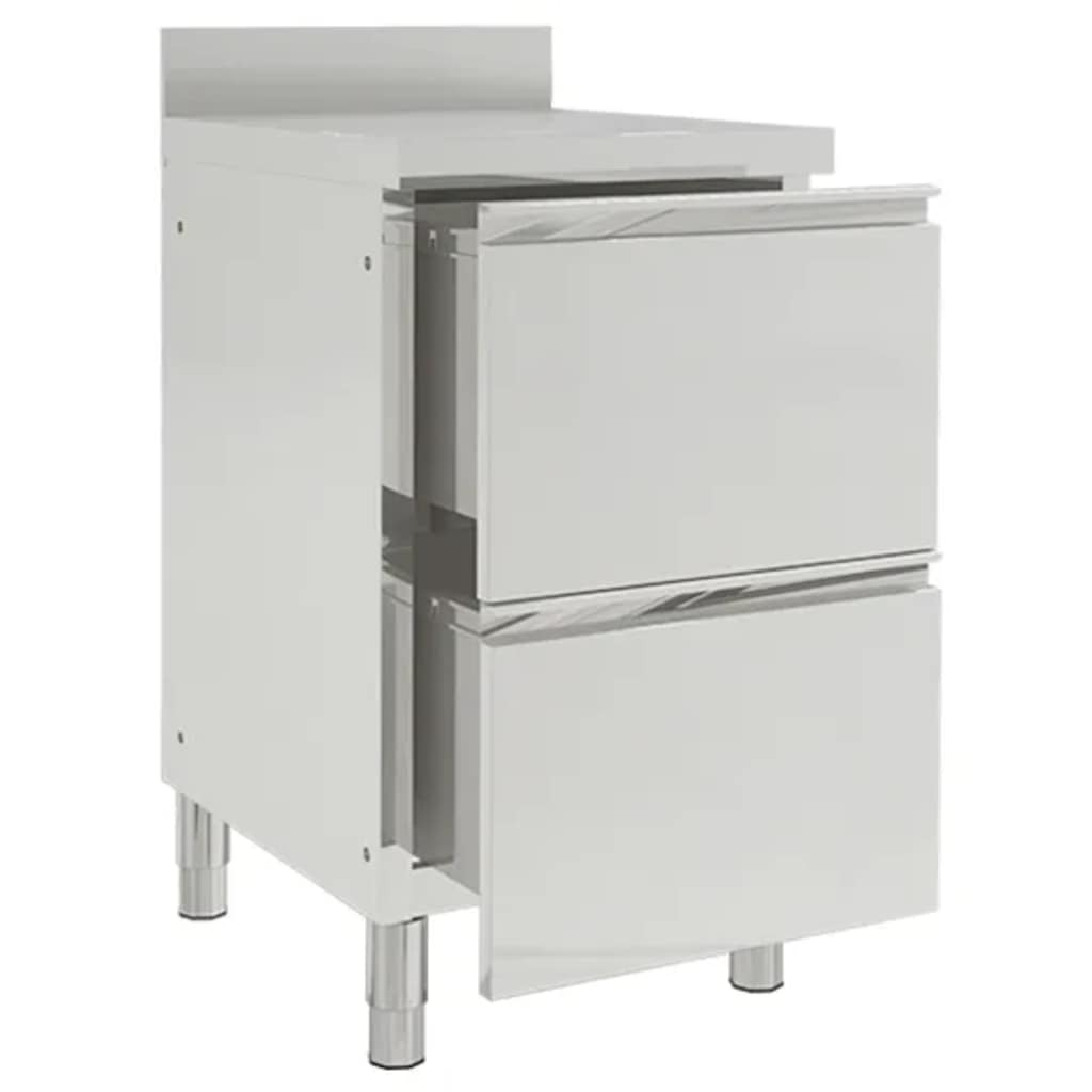 Commercial Kitchen Cabinets 2 pcs 50x60x96 cm Stainless Steel