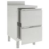 Commercial Kitchen Cabinets 2 pcs 50x60x96 cm Stainless Steel - Side View
