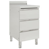 Commercial Kitchen Cabinets with 3 Drawers 2 pcs 50x60x96 cm