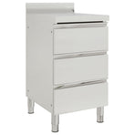 Commercial Kitchen Cabinets with 3 Drawers 2 pcs 50x60x96 cm