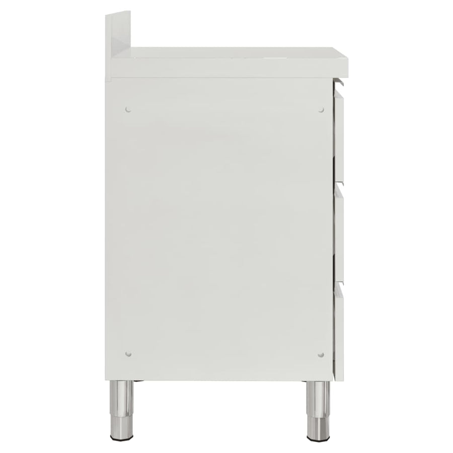 Commercial Kitchen Cabinets with 3 Drawers 2 pcs 50x60x96 cm
