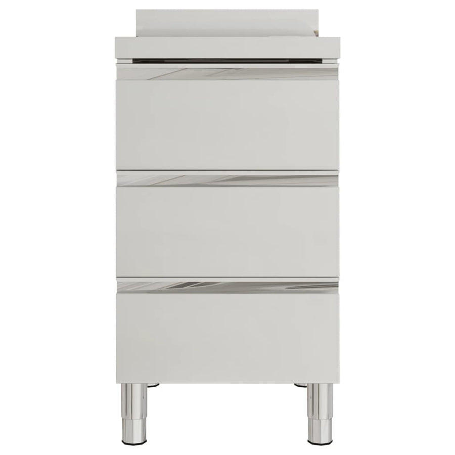 Commercial Kitchen Cabinets with 3 Drawers 2 pcs 50x60x96 cm