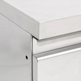 Commercial Kitchen Cabinets 2 pcs Stainless Steel - Top-Down View