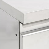 Commercial Kitchen Cabinets 2 pcs Stainless Steel - Top-Down View