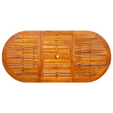 Garden Dining Table (120-170)x80x75 cm Solid Acacia Wood - Close-Up Angle