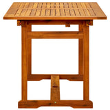 Garden Dining Table (120-170)x80x75 cm Solid Acacia Wood - Rear View