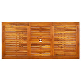 Garden Dining Table (120-170)x80x75 cm Solid Acacia Wood - Close-Up Angle