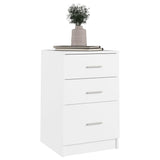Bed Cabinet White 40x40x63 cm Engineered Wood - Top-Down View
