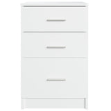 Bed Cabinet White 40x40x63 cm Engineered Wood