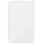 Bed Cabinet White 40x40x63 cm Engineered Wood