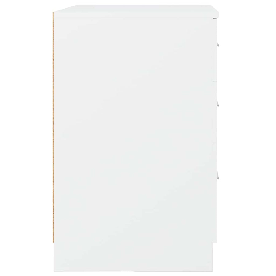 Bed Cabinet White 40x40x63 cm Engineered Wood