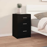 Bedside Cabinet Black Oak 40 x 40 x 63 cm Engineered Wood