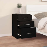 Bedside Cabinet Black Oak 40 x 40 x 63 cm Engineered Wood