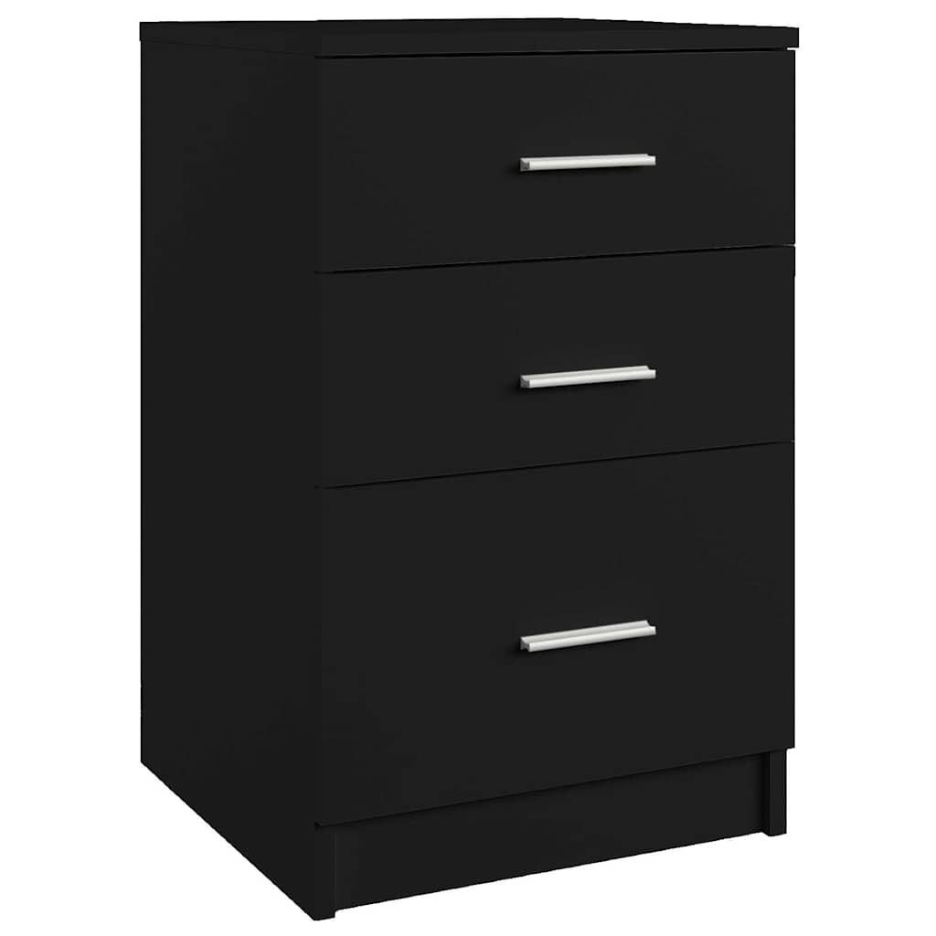Bedside Cabinet Black Oak 40 x 40 x 63 cm Engineered Wood