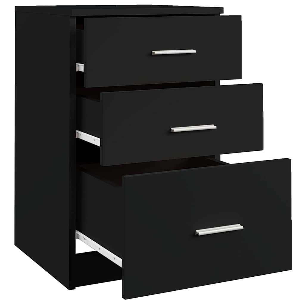 Bedside Cabinet Black Oak 40 x 40 x 63 cm Engineered Wood