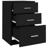 Bedside Cabinet Black Oak 40 x 40 x 63 cm Engineered Wood