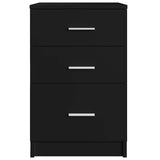 Bedside Cabinet Black Oak 40 x 40 x 63 cm Engineered Wood
