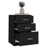 Bedside Cabinet Black Oak 40 x 40 x 63 cm Engineered Wood