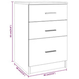 Bedside Cabinet Black Oak 40 x 40 x 63 cm Engineered Wood - Extra Image