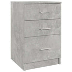 Bed Cabinet Concrete Grey 40x40x63 cm Engineered Wood