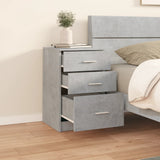 Bed Cabinet Concrete Grey 40x40x63 cm Engineered Wood - Side View