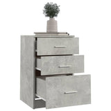 Bed Cabinet Concrete Grey 40x40x63 cm Engineered Wood - 45-Degree Angle