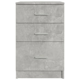 Bed Cabinet Concrete Grey 40x40x63 cm Engineered Wood
