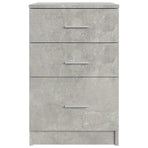 Bed Cabinet Concrete Grey 40x40x63 cm Engineered Wood