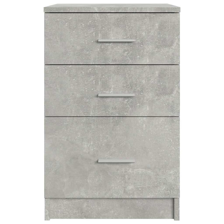 Bed Cabinet Concrete Grey 40x40x63 cm Engineered Wood