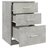 Bed Cabinet Concrete Grey 40x40x63 cm Engineered Wood - Low Angle