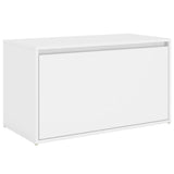 Hall Bench 80x40x45 cm White Engineered Wood - Front View