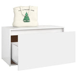 Hall Bench 80x40x45 cm White Engineered Wood - Top-Down View