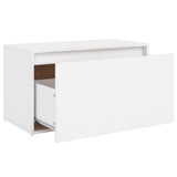 Hall Bench 80x40x45 cm White Engineered Wood - Rear View