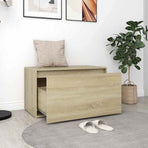 Hall Bench 80x40x45 cm Sonoma Oak Engineered Wood
