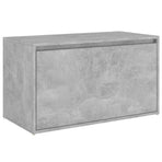 Hall Bench 80x40x45 cm Concrete Grey Engineered Wood