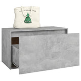 Hall Bench 80x40x45 cm Concrete Grey Engineered Wood - Top-Down View