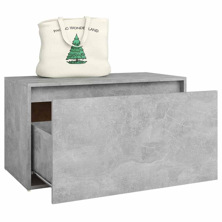 Hall Bench 80x40x45 cm Concrete Grey Engineered Wood