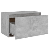 Hall Bench 80x40x45 cm Concrete Grey Engineered Wood - Rear View