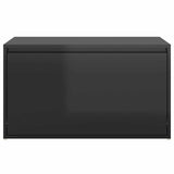 Hall Bench 80x40x45 cm High Gloss Black Engineered Wood - 45-Degree Angle