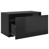 Hall Bench 80x40x45 cm High Gloss Black Engineered Wood