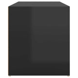 Hall Bench 80x40x45 cm High Gloss Black Engineered Wood - Close-Up Angle